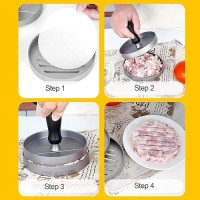 Uirio Burger Press Patty Maker Kitchen Mold Hamburger Press With 120 Parchment Papers Nonstick Sturdy And Easy To Use Mea