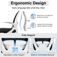 Primy Drafting Chair Tall Office Chair With Flip-Up Armrests Executive Ergonomic Computer Standing Desk Chair With Lumbar Support And Adjustable Footrest Ring(White)