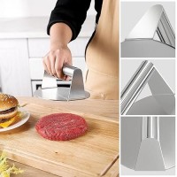 Epparn Enlarged 6.3 Inch Smash Burger Press  Stainless Steel Burger Smasher For Griddle  Hamburger Press  Grill Press Bacon Press  Burger Press Smashburger