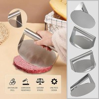 Epparn Enlarged 6.3 Inch Smash Burger Press  Stainless Steel Burger Smasher For Griddle  Hamburger Press  Grill Press Bacon Press  Burger Press Smashburger