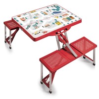 Picnic Time Folding Picnic Camping Outdoor Table With Umbrella Hole 365 X 5 X 175 Play Town Red