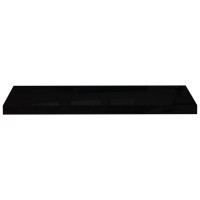 vidaXL Floating Wall Shelf High Gloss Black 80x235x38 cm MDF