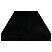 vidaXL Floating Wall Shelf High Gloss Black 80x235x38 cm MDF