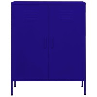 vidaXL Storage Cabinet Navy Blue 80x35x1015 cm Steel