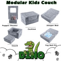 Memorecool Toddler Chair Glow In Dark Dinosaur Kids Couch Fold Out Modular Chair For Boy Girl Baby Sofa Chair For Bedroom Loun