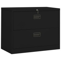 vidaXL Filing Cabinet Black 90x46x725 cm Steel