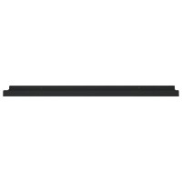 vidaXL WallMounted Black Ledge Shelves Set of 2 Lacquered MDF Measuring 315x35x12 Suitable for Picture Frames and Dec