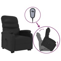 vidaXL Standup Recliner Black Faux Leather