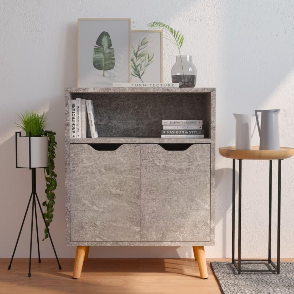 vidaXL Sideboard Concrete Grey 60x30x72 cm Engineered Wood