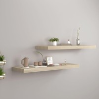 vidaXL Floating Wall Shelves 2 pcs Oak 80x235x38 cm MDF