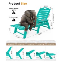 Ciokea Chaise Lounge Chair Outdoor With Wood Texture Adjustable 5Position Chaise Lounge Outdoor Patio Lounge Chair For Poolsi