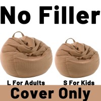 Lpmoera Stuffed Animal Storage Bean Bag Chair Cover No Filler For Kids And Adultspets Dogscats Lazy Bedssoft Premium Cordur