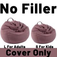 Lpmoera 3 Ft Bean Bag Chair Cover Stuffed Animal Storage Bean Bag Chair Cover No Filler For Kids And Adultspremium Corduroy S