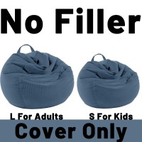 Lpmoera Stuffed Animal Storage Bean Bag Chair Cover No Filler For Kids And Adultspets Dogscats Lazy Bedssoft Premium Cordur