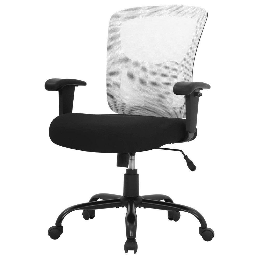 Bestoffice Big And Tall Office Chair 400Lbs Desk Chair Mesh Computer Chair With Lumbar Support Wide Seat Adjust Arms Rolling Swi