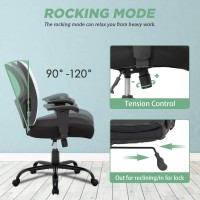 Bestoffice Big And Tall Office Chair 400Lbs Desk Chair Mesh Computer Chair With Lumbar Support Wide Seat Adjust Arms Rolling Swi