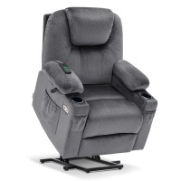 Mcombo Small Power Lift Recliner Chair Sofa With Massage And Heat For Petite Elderly 3 Positions Cup Holders And Usb Ports E