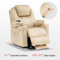 Mcombo Small Power Lift Recliner Chair Sofa With Massage And Heat For Petite Elderly 3 Positions Cup Holders And Usb Ports E