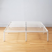 Best Price Mattress 14 Inch Metal Platform Bed Frame Heavy Duty Steel Slats White Full Spsc14Whf