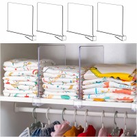 Yieach Acrylic Shelf Divider For Closet Organization Clear Dividers For Wood Shelves Purse And Sweater Organizer Ideal For Ca