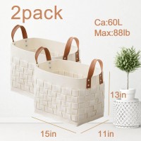 2 Pack Blanket Basket, Boldmonkey 15
