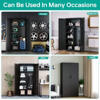 Metal Wardrobe Cabinet With Lock 72 Armoire Closet With Hanging Rod Lockable Storage Locker Black Storage Cabinet With Locking