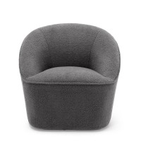 Andria Boucle Swivel Chair Grey