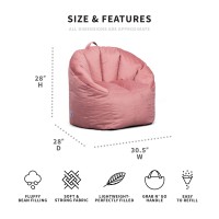 Big Joe Milano Plush Desert Rose Beanbag Chair