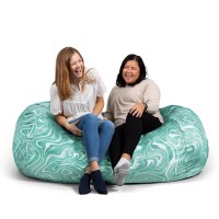 Big Joe Fuf Xxl Foam Filled Bean Bag Chair With Removable Cover Groovy Green Plush Soft Polyester 6 Feet Giant