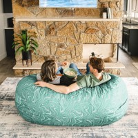 Big Joe Fuf Xl Foam Filled Bean Bag Chair With Removable Cover Groovy Green Plush Soft Polyester 5 Feet Giant