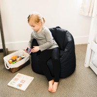 Big Joe Milano Kids Smartmax Black Beanbag Chair