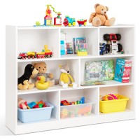 Honey Joy Kids Storage Organizer, 8-Section Wooden Display Shelf For Classroom, Playroom, Nursery, Kindergarten
