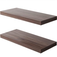 Jpnd Floating Shelf Set Of 2 Wall Shelf 24 In W X 1275 In D X 2 In H Wooden Floating Wall Shelf With Invisible Brackets For L