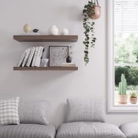 Jpnd Floating Shelf Set Of 2 Wall Shelf 24 In W X 1275 In D X 2 In H Wooden Floating Wall Shelf With Invisible Brackets For L