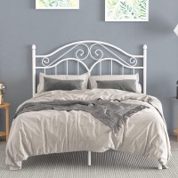 Elephance Full Size Metal Bed Frame With Vintage Headboard 11 Inches Storage Space Platform Bed No Box Spring Needed Easy Assemb