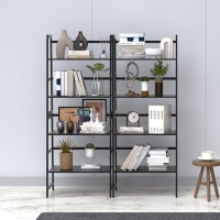 Wtz Bookshelf Book Shelf, Bookcase Storage Shelves Book Case, Ladder Shelf For Bedroom, Living Room, Office Mc-801(Black)