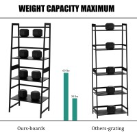 Wtz Bookshelf Book Shelf, Bookcase Storage Shelves Book Case, Ladder Shelf For Bedroom, Living Room, Office Mc-801(Black)