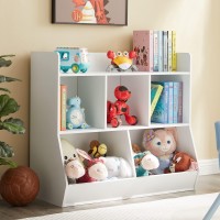 Kovhzcu Toy Storage Organizer With Bookshelf 5Cubby Childrens Toy Shelf Toy Storage Cabinet Suitable For Childrens Room P