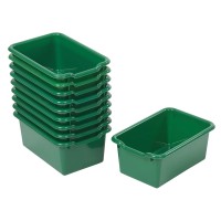 Ecr4Kids Scoop Front Storage Bins Multipurpose Organization Green 10Piece