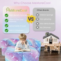 Memorecool Kids Couch Toddler Couch Glow In The Dark Rainbow Kids Couch Fold Out Baby Couch Kids Bedroom Furniture Kids Sofa