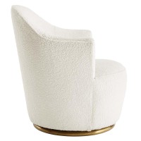 Nora Boucle Upholstered Swivel Chair