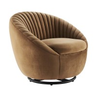 Whirr Tufted Performance Velvet Swivel Chair