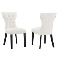 Silhouette Performance Velvet Dining Chairs Set of 2