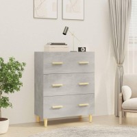 vidaXL Sideboard Concrete Gray 276x134x354 Engineered Wood