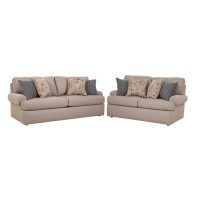 American Furniture Classics Two Cushion Sofa and 4 Accent Pillows