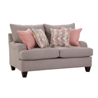 American Furniture Classics Woven Chenille Loveseat 4 Accent Pillows