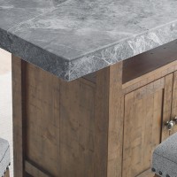 Grayson Gray Marble Counter 5PC Dining Set