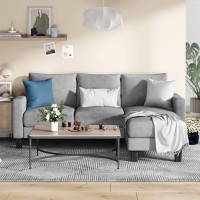 Yeshomy Convertible Sectional 3 Lshaped Couch Soft Seat With Modern Linen Fabric Small Space Sofas For Living Room Apartment