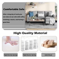 Yeshomy Convertible Sectional 3 Lshaped Couch Soft Seat With Modern Linen Fabric Small Space Sofas For Living Room Apartment