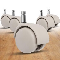Wheels For Office Chairs,2Inch Desk Chair Wheels Replacement-Heavy Duty Caster Wheels Set Of 5,Smooth Safe Rolling For All Floors,Beige